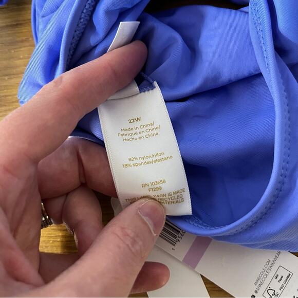 Anne Cole Live In Color Convertible Bikini bottoms peri - 22W - Picture 11 of 12